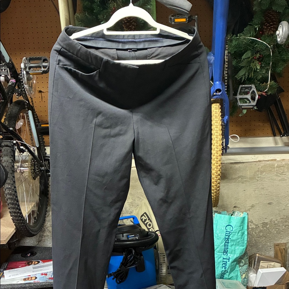 Theory Black Textured Trousers